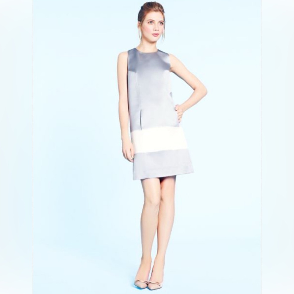Kate Spade Madison Ave Collection Gray and White Ombre Dress 10 NWT